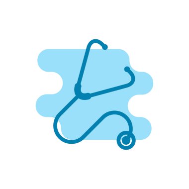 Stetoskop ikonunun görüntü vektörü grafiği. Doktor, hemşire, teşhis, kalp atışı vs. için uygun.