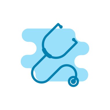 Stetoskop ikonunun görüntü vektörü grafiği. Doktor, hemşire, teşhis, kalp atışı vs. için uygun.