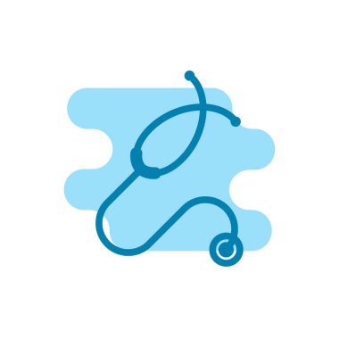 Stetoskop ikonunun görüntü vektörü grafiği. Doktor, hemşire, teşhis, kalp atışı vs. için uygun.