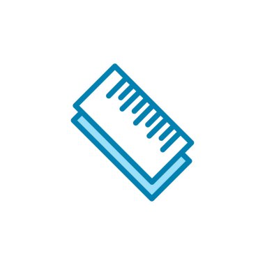 Cetvel simgesinin İllüstrasyon Vektörü grafiği. Ölçüm, uzunluk, matematik, boyut vs. için uygun.