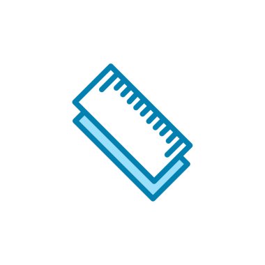 Cetvel simgesinin İllüstrasyon Vektörü grafiği. Ölçüm, uzunluk, matematik, boyut vs. için uygun.