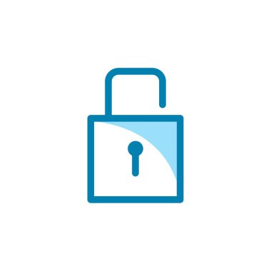 Asma kilit simgesinin İllüstrasyon Vektörü grafiği. Anahtar, güvenli, parola, koruma, güvenli, kod vs. için uygun.