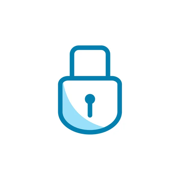 Illustration Vector Graphic Padlock Icon Fit Key Safe Password Protection — Stock Vector