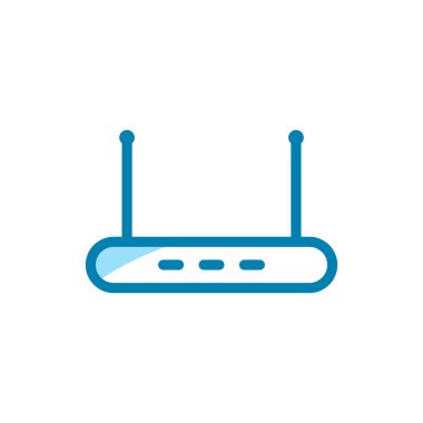 Yönlendirici simgesinin İllüstrasyon Vektörü grafiği. Kablosuz, ağ, erişim, ofis, iletişim vs. için uygun.