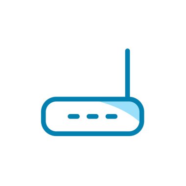 Yönlendirici simgesinin İllüstrasyon Vektörü grafiği. Kablosuz, ağ, erişim, ofis, iletişim vs. için uygun.