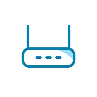 Yönlendirici simgesinin İllüstrasyon Vektörü grafiği. Kablosuz, ağ, erişim, ofis, iletişim vs. için uygun.