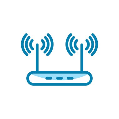 Yönlendirici simgesinin İllüstrasyon Vektörü grafiği. Kablosuz, ağ, erişim, ofis, iletişim vs. için uygun.