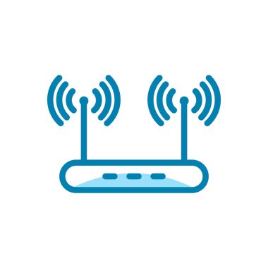 Yönlendirici simgesinin İllüstrasyon Vektörü grafiği. Kablosuz, ağ, erişim, ofis, iletişim vs. için uygun.