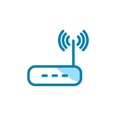 Yönlendirici simgesinin İllüstrasyon Vektörü grafiği. Kablosuz, ağ, erişim, ofis, iletişim vs. için uygun.