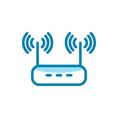 Yönlendirici simgesinin İllüstrasyon Vektörü grafiği. Kablosuz, ağ, erişim, ofis, iletişim vs. için uygun.