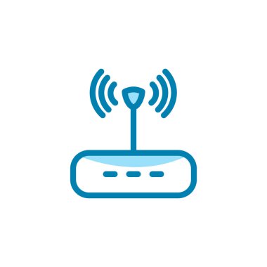 Yönlendirici simgesinin İllüstrasyon Vektörü grafiği. Kablosuz, ağ, erişim, ofis, iletişim vs. için uygun.