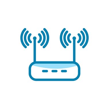 Yönlendirici simgesinin İllüstrasyon Vektörü grafiği. Kablosuz, ağ, erişim, ofis, iletişim vs. için uygun.