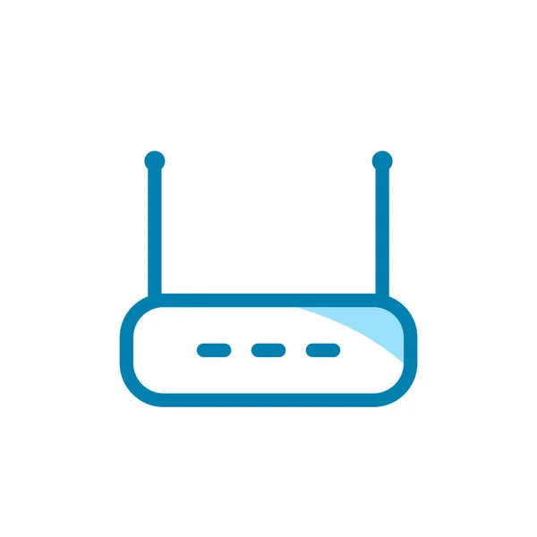 Ilustración Gráfico Vectorial Del Icono Del Router Ajuste Para Inalámbrica — Vector de stock