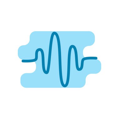 Kalp atışı ikonunun görsel vektör grafiği. Kardiyograma uygun, sağlıklı, teşhis vs..