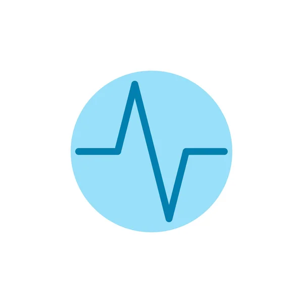 Kalp Atışı Ikonunun Görsel Vektör Grafiği Kardiyograma Uygun Sağlıklı Teşhis — Stok Vektör