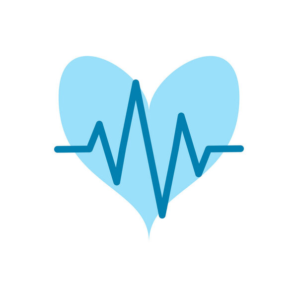 Иллюстрация Векторная графика значка пульса сердца. Подходит для кардиограммы, здоровой, диагностики и т.д..
