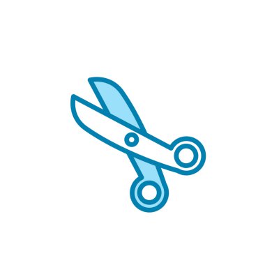 Makas simgesinin İllüstrasyon Vektörü grafiği. Terzi, saç kesimi, berber, kuaför salonu, noktalı çizgi vs.