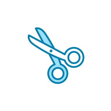 Makas simgesinin İllüstrasyon Vektörü grafiği. Terzi, saç kesimi, berber, kuaför salonu, noktalı çizgi vs.