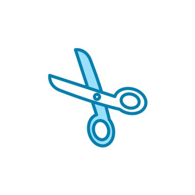 Makas simgesinin İllüstrasyon Vektörü grafiği. Terzi, saç kesimi, berber, kuaför salonu, noktalı çizgi vs.