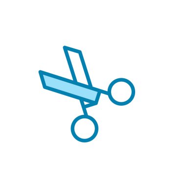 Makas simgesinin İllüstrasyon Vektörü grafiği. Terzi, saç kesimi, berber, kuaför salonu, noktalı çizgi vs.