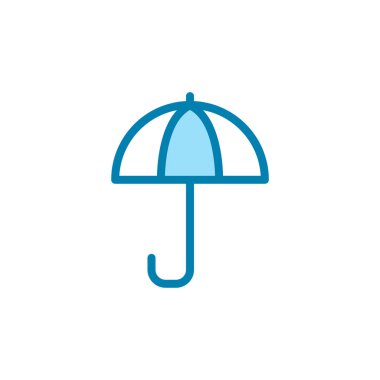 Şemsiye simgesinin İllüstrasyon Vektörü grafiği. Korunma, güvenlik, iklim, anti virüs, sigorta, rahatlama, dinlenme vesaire için uygun.