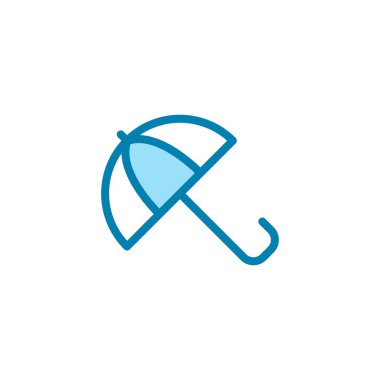 Şemsiye simgesinin İllüstrasyon Vektörü grafiği. Korunma, güvenlik, iklim, anti virüs, sigorta, rahatlama, dinlenme vesaire için uygun.