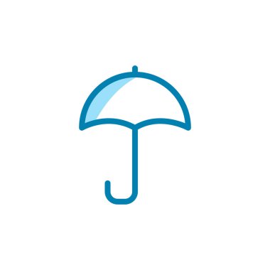 Şemsiye simgesinin İllüstrasyon Vektörü grafiği. Korunma, güvenlik, iklim, anti virüs, sigorta, rahatlama, dinlenme vesaire için uygun.