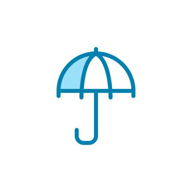 Şemsiye simgesinin İllüstrasyon Vektörü grafiği. Korunma, güvenlik, iklim, anti virüs, sigorta, rahatlama, dinlenme vesaire için uygun.