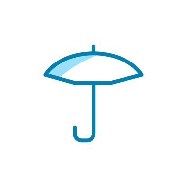 Şemsiye simgesinin İllüstrasyon Vektörü grafiği. Korunma, güvenlik, iklim, anti virüs, sigorta, rahatlama, dinlenme vesaire için uygun.