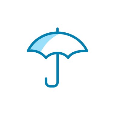 Şemsiye simgesinin İllüstrasyon Vektörü grafiği. Korunma, güvenlik, iklim, anti virüs, sigorta, rahatlama, dinlenme vesaire için uygun.