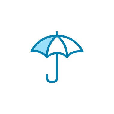 Şemsiye simgesinin İllüstrasyon Vektörü grafiği. Korunma, güvenlik, iklim, anti virüs, sigorta, rahatlama, dinlenme vesaire için uygun.