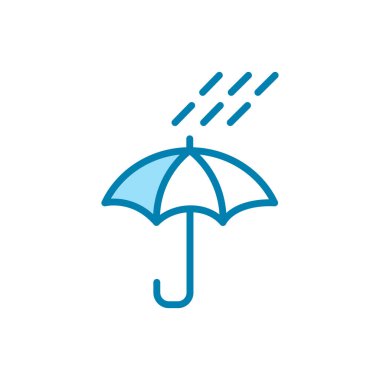 Şemsiye simgesinin İllüstrasyon Vektörü grafiği. Korunma, güvenlik, iklim, anti virüs, sigorta, rahatlama, dinlenme vesaire için uygun.