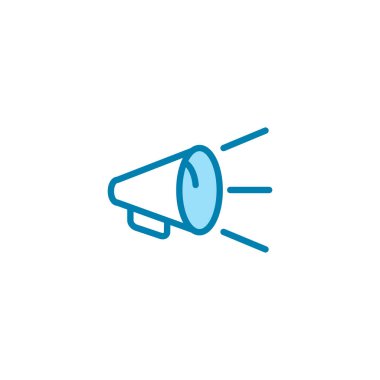 Megafon ikonunun illüstrasyon Vektörü grafiği. Yayın, reklam, pazarlama, tanıtım, kampanya vesaire için uygun.