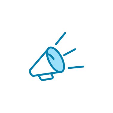 Megafon ikonunun illüstrasyon Vektörü grafiği. Yayın, reklam, pazarlama, tanıtım, kampanya vesaire için uygun.