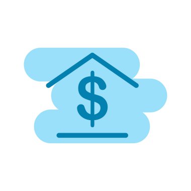 Banka binası ikonunun İmaj Vektörü grafiği. Yatırım, ödeme, finans, ticaret vs. için uygun.