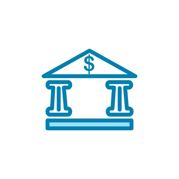 Ilustracja Wektorowa Grafika Ikony Budynku Banku Nadaje Się Inwestycji Płatności — Wektor stockowy