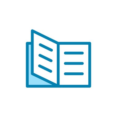 Kitap ikonunun İllüstrasyon Vektörü grafiği. Öğrenim, eğitim, edebiyat, öğrenim, kitapçı vs. için uygun.