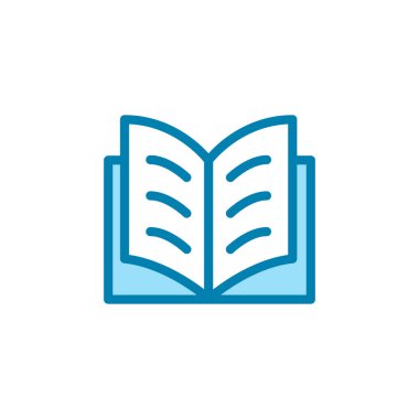Kitap ikonunun İllüstrasyon Vektörü grafiği. Öğrenim, eğitim, edebiyat, öğrenim, kitapçı vs. için uygun.