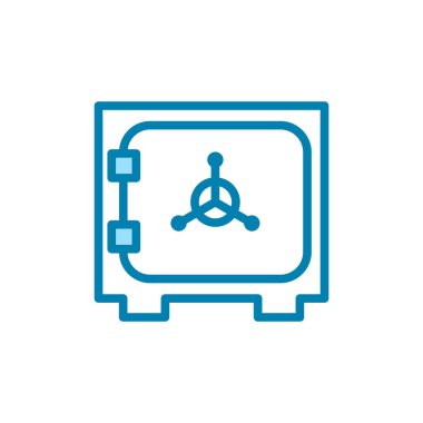 Güvenli kutu simgesinin resimleme vektörü grafiği. Banka, banka, iş, mevduat, güvenlik, para, güvenlik vs. için uygun.