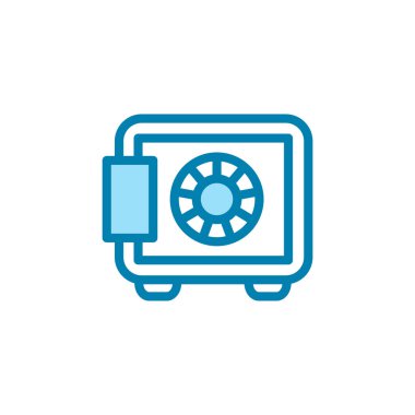 Güvenli kutu simgesinin resimleme vektörü grafiği. Banka, banka, iş, mevduat, güvenlik, para, güvenlik vs. için uygun.