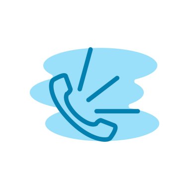 Telefon ikonunun İllüstrasyon Vektörü grafiği. İletişim, iletişim, çağrı merkezi vs. için uygun