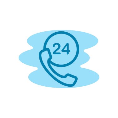 Telefon ikonunun İllüstrasyon Vektörü grafiği. İletişim, iletişim, çağrı merkezi vs. için uygun