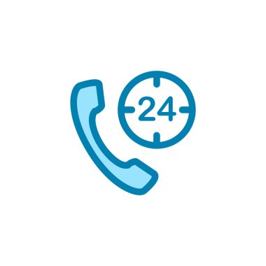 Telefon ikonunun İllüstrasyon Vektörü grafiği. İletişim, iletişim, çağrı merkezi vs. için uygun