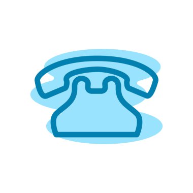 Telefon ikonunun İllüstrasyon Vektörü grafiği. İletişim, iletişim, çağrı merkezi vs. için uygun