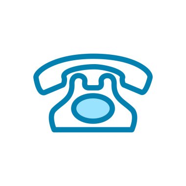 Telefon ikonunun İllüstrasyon Vektörü grafiği. İletişim, iletişim, çağrı merkezi vs. için uygun