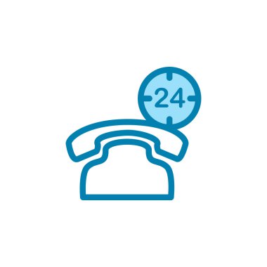 Telefon ikonunun İllüstrasyon Vektörü grafiği. İletişim, iletişim, çağrı merkezi vs. için uygun