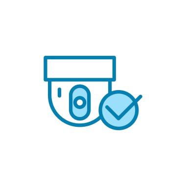 CCTV simgesinin İllüstrasyon Vektörü grafiği. Güvenlik, gözetim, koruma, izleme, izleme vesaire için uygun.