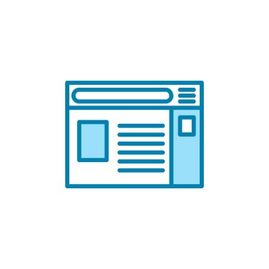 Tarayıcı simgesinin İllüstrasyon Vektörü grafiği. İnternet, uygulama, yazılım, uygulama vs. için uygun.