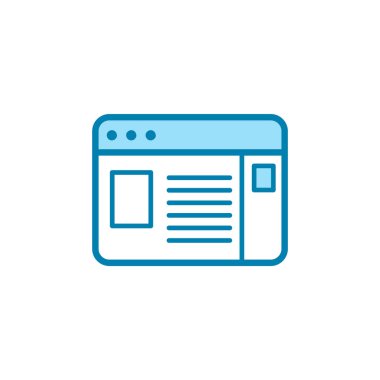 Tarayıcı simgesinin İllüstrasyon Vektörü grafiği. İnternet, uygulama, yazılım, uygulama vs. için uygun.