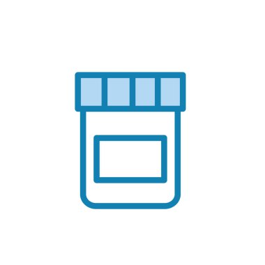 İlaç kavanozu ikonunun görüntü vektörü grafiği. Şişe, ilaç, eczane, sağlık, konteynır vs. için uygun.